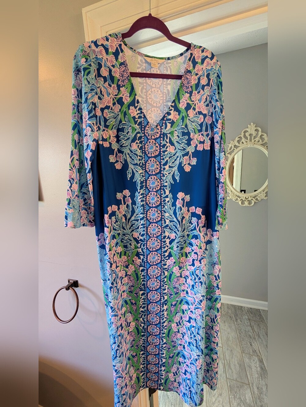 Lilly Pultizer EUC Size 12 Midi Dress 🌺 💜 💙